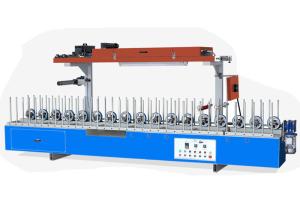 China Wood Veneer And Decorative Paint Paper Hot Glue Profile Wrapping Machine OEM factory