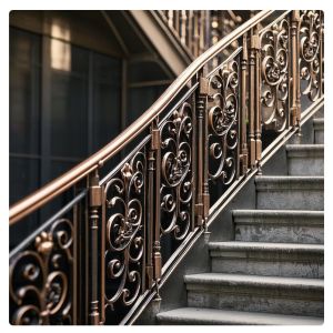 China Modern Stair Railing with Galvanized Finish for Indoor/Outdoor Use factory