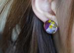 Lilac Ball Dream Catcher Mixed Flowers Handmade Artificial Jhumke Earring