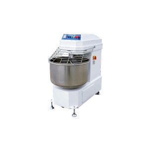 Two speed double action spiral dough mixer
