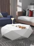 Custom Hotel Coffee Table Creative Diamond Polygon Marble Color