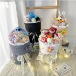 Valentine's Day Gift Idea Creative Plush Doll with Light Simulation Bouquet and