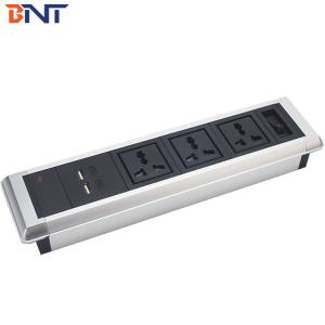 China Hidden Screws Design Desk Mounted Power Sockets For Conference Room factory