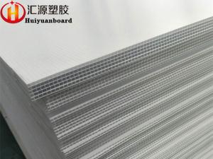 China Corona Treated 4mm White Coroplast Sheets 4x8 For Advertising factory