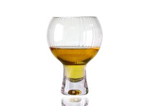 China Fire Polishing Crystal Beer Glasses , Snifter 17 Oz Beer Glass factory