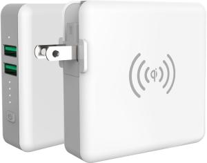 China 4 In 1 Plug 2 USB 5200mAh Travel Charger Power Bank factory