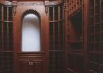 UV Surface European Style Living Room Display Cabinet Solid Wood Wine Bar