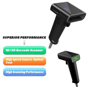 China 1D 2D Qr Bar Codes Android Mobile Phone Computer Handheld Wired Wireless 2.4G Bar Code Passport Handheld Barcode Scanner factory