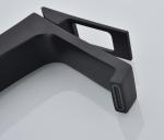 bathroom Black Waterfall Mixer Taps Ceramic Valve Desk Mounted