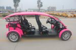 Pink 4 Seater Golf Cart Sports Vehicles Rear Wheel Drive , CVT Transmission