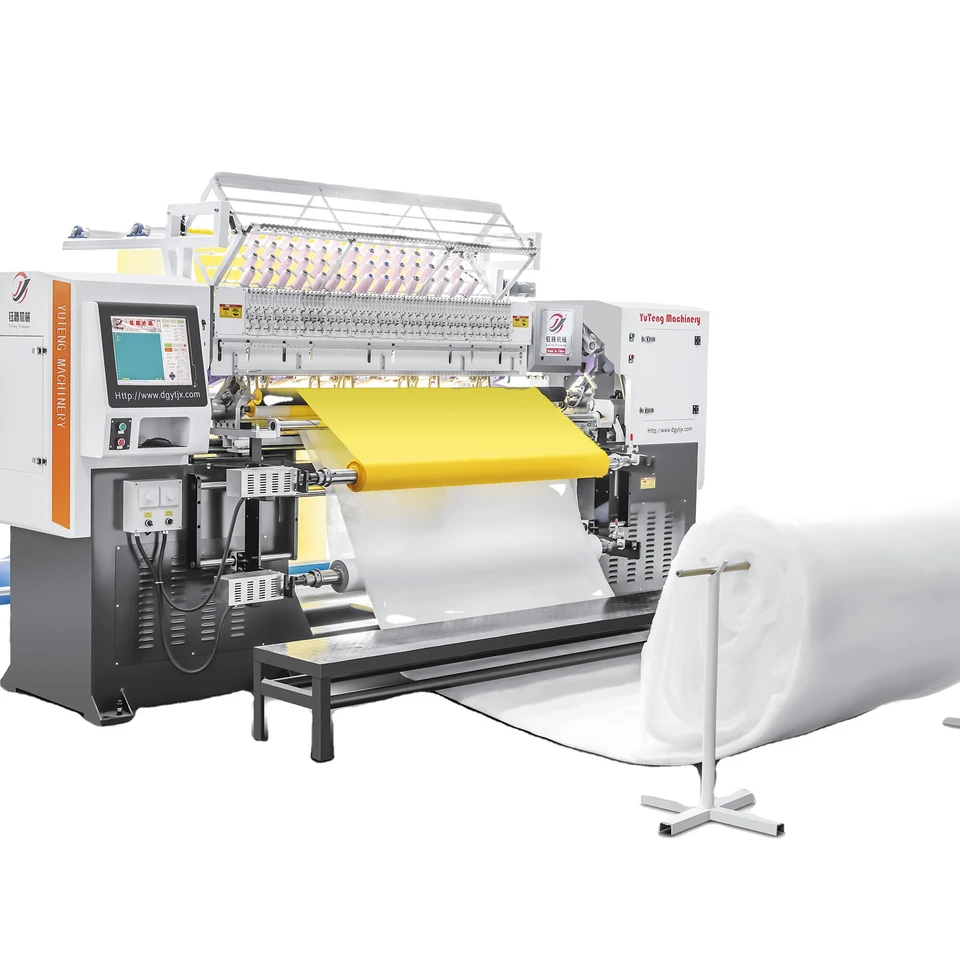 Computerized Industrial Double Row Rotary Hook Quilting Machine For Making Garments Leather And Vanity