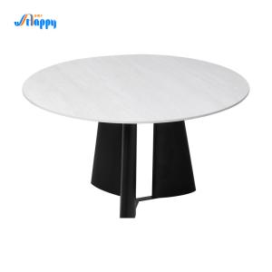 China Round Kitchen Mid Century Dining Table Modern Type With Ceramic Top factory