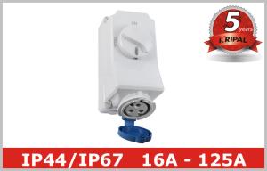 China 220V 380V Electrical Socket Outlets with Industrial Switch Interlock factory