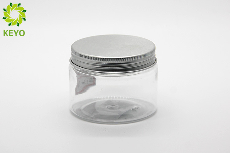 Clear PET Plastic Body Butter Containers 150g Round Shape With Aluminium Cap