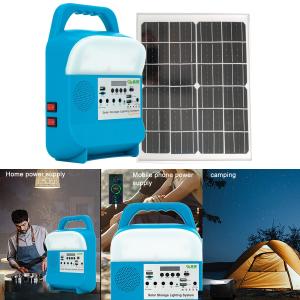 China Home Energy Portable Solar System Light Converters Dc / Ac Way Mobile Charging Kits factory