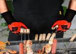 Silicone Print Heat Resistant Bbq Gloves , Extreme Heat Resistant Gloves For