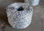 Iron Products Hot Dipped Galvanized Barbed Wire Roll , Barbed Wire Fence Design