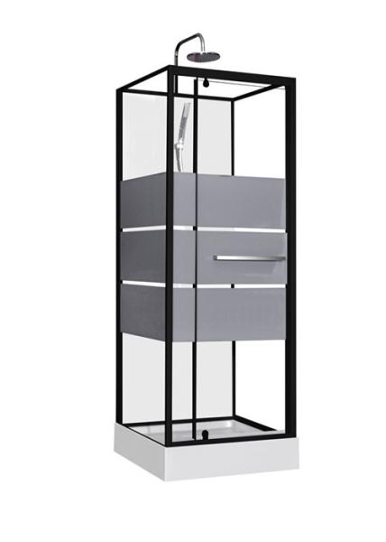 Fashion Pivot Door， Corner Shower Stalls , Square Shower Cabin with white