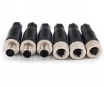 3 Pin 4 Pin Screw Shreaded M8 Circular Connector Male Female IP67 For Solder