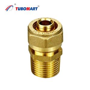 China ISO 14001 Certificated Pex Quick Connect Compression Fittings Brass For Plumbing factory