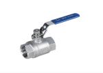 Stainless Steel 304 316L Straight Type Thread BSPT NPT 2 Pieces Ss Ball Valve