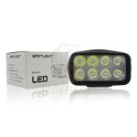 Black Plastic 8 Beads White Lens Fog Light LED Motorcycle Spotlight