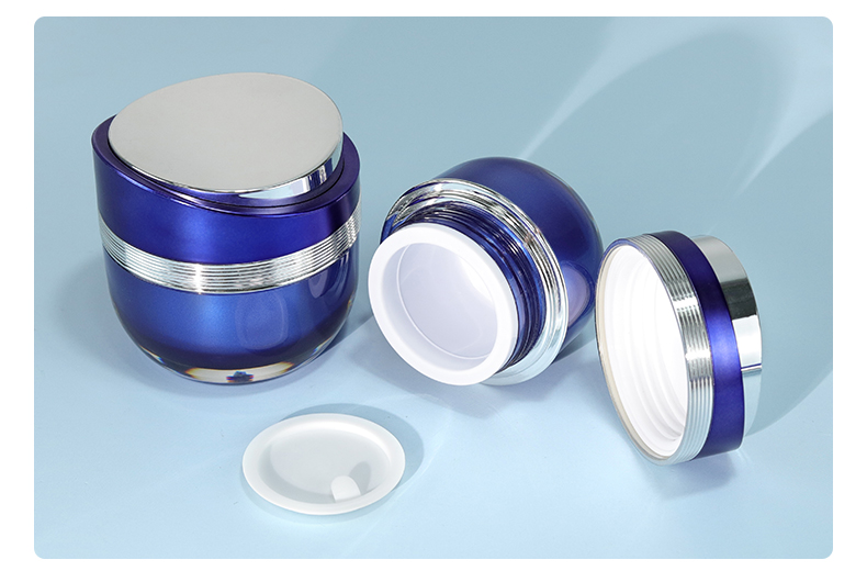 Custom Skincare Bottles Packaging Containers For Cosmetics Screen Printing Acrylic MS Cylinder