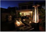 Factory Price Silver Stainless Steel Gas Real Flame Outdoor Patio Space Heaters