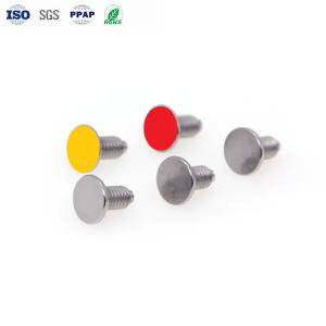 China Polished Decorative Screw Heads Grooveless Smooth Mirror Head Screws Customized Colors factory