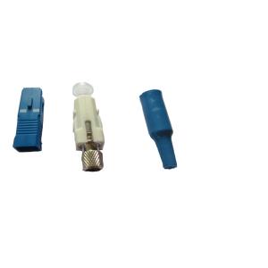 China 0.9mm Sc Upc Optic Fiber Connector Telecomunication Class Blue Housing factory