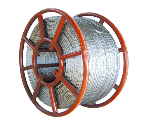 China 6 Squares Anti Twisting Braided Steel Wire Rope Transmission Line Stringing Tools factory