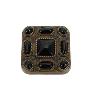 China Square Shape Handbag Lock Hardware Dark Black Stone Purse Lock factory