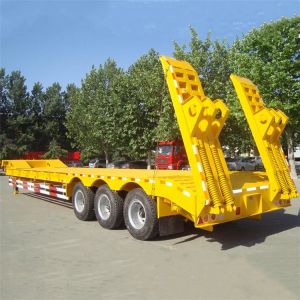 China New Tri Axle Low Loader Tractor Truck Trailer