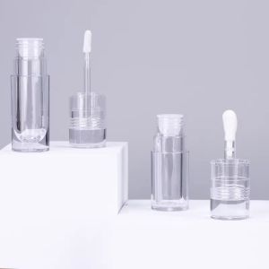 Clear PETG Round Lip Gloss Container Recyclable Plastic Bottle