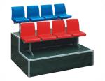 Sky Blue Fireproof Plastic Bleacher Seat HDPE Temporary Stadium Seating
