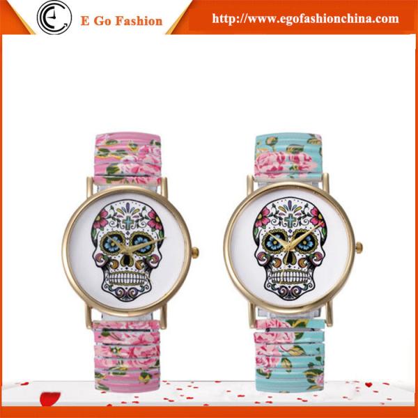 GV08 Fashion Jewelry Wholesale Human Skeleton Dial Watch Quartz Analog Watches
