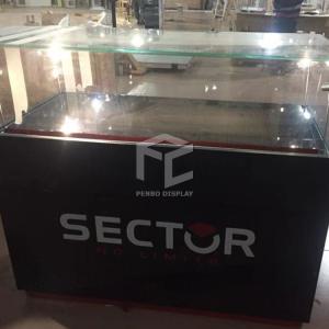 China Cartier Watch Display Showcase Counter 8mm Ultra White Tempered Glass factory