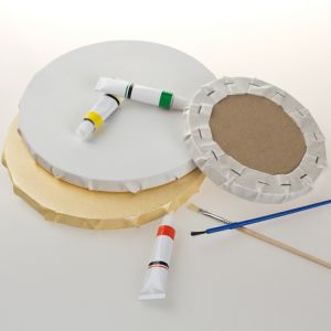 China 30cm Round Stretched Cotton Canvas Board for Painting on sale