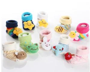 China Custom logo, design Lovely animal head anti-slip cotton infant baby socks factory