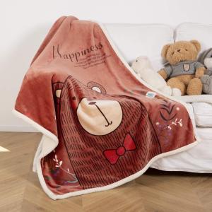 China Anti Pilling Fleece Cartoon Throw Blankets Non Allergenic For All Seasons factory