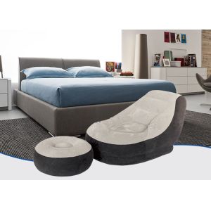 Trespass Flocked Single Pvc Inflatable Camping Chair Flocked Inflatable Chair