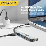 7 In 1 USB C HUB Multifunction Ports Fast Transmission 60W 4K 30Hz