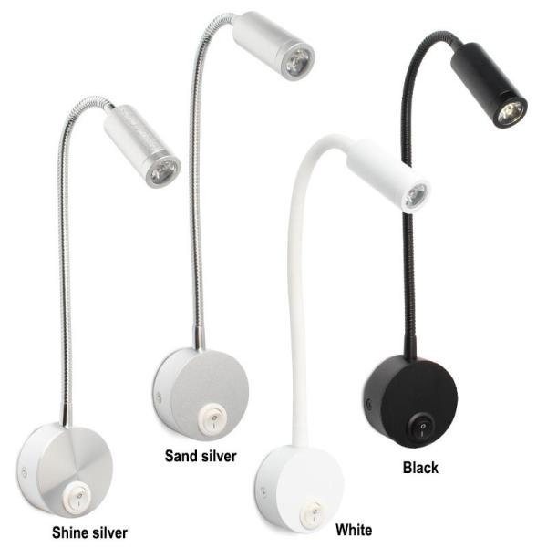 3W manufacturer Snake lamp Bedside Reading wall lamp Hotel Headboard lighting bed Wall Lamp Gooseneck Light