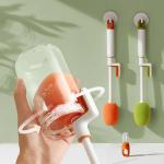 3 IN 1 Multifunction Long Handle Cup Lid Cleaning Brush Cup Washing Brush