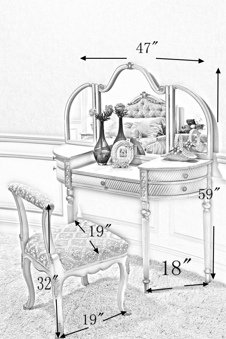 Children bedroom table dressing table white table small table dressers for sale FV-116