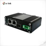 Mini Industrial 1-Port 100/1000X SFP to 2-Port 10/100/1000T 30W PoE+ Media