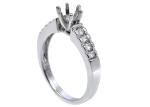 0.2ct 8pcs Semi Mount Diamond Ring 14K White Gold Material ODM for Gift