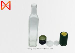 China 750ml 1000ml Olive Oil Glass Bottles , No Drip Olive Oil Dispenser Aluminum Cap factory