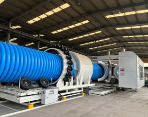 China HDPE/PP OD1200 to oD2000mm large sizes Corrugated Tube Extrusion Line factory