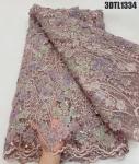 Supoo Popular 3D flowers lace embroidery lace wedding bridal dress Ghana lace